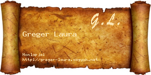 Greger Laura névjegykártya