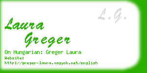 laura greger business card